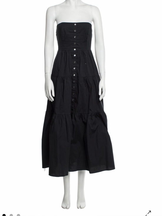 STAUD Dresses & Skirts - STAUD Strapless Black Button-Front Maxi Dress S